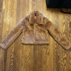 NWT Abercrombie & Fitch faux fur jacket